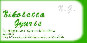 nikoletta gyuris business card